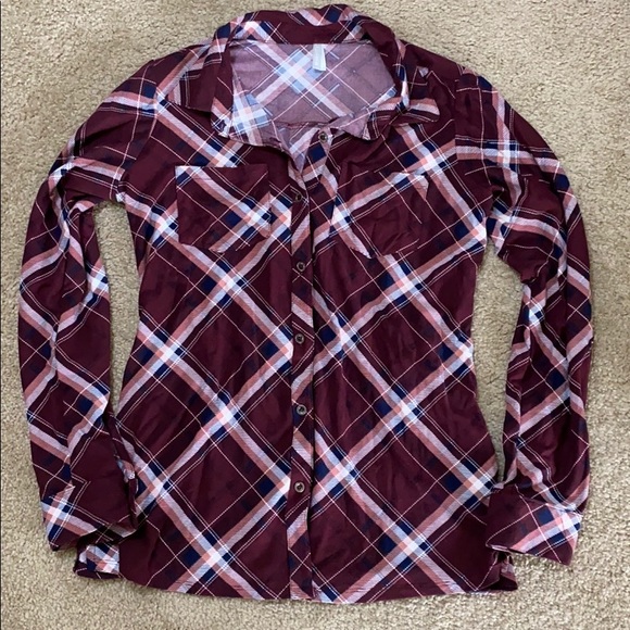 Vanity Tops - Vanity Plaid long sleeve top